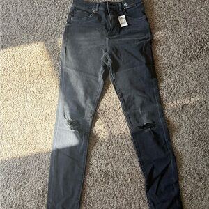 Express Women's Dark Gray Skinny Jeans